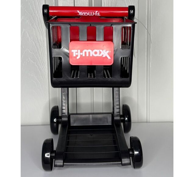 Kids Mini TJ Maxx Shopping Cart Toy – Realistic Rolling Pretend Play Cart - Picture 3 of 9